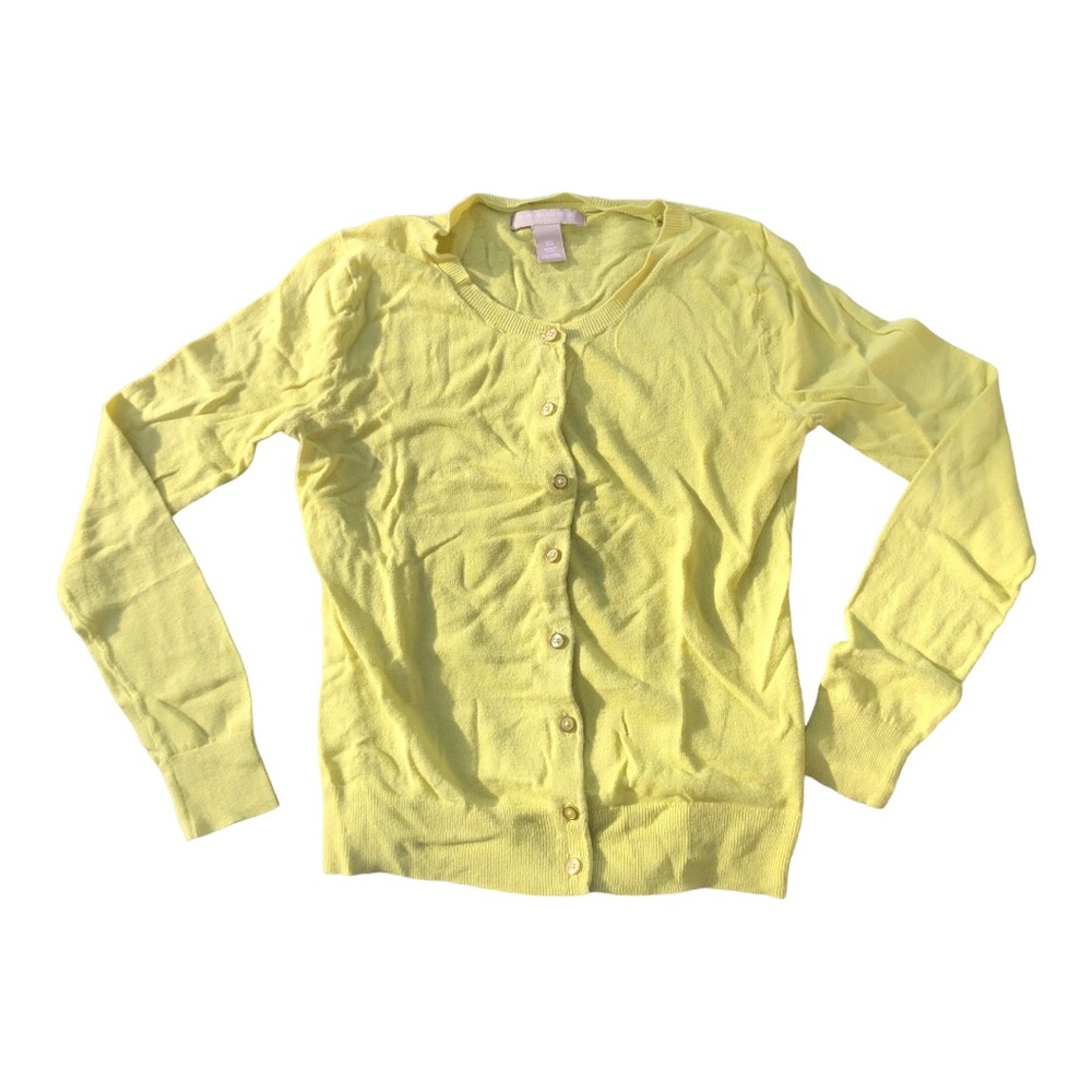 Banana Republic neon yellow cardigan size XS